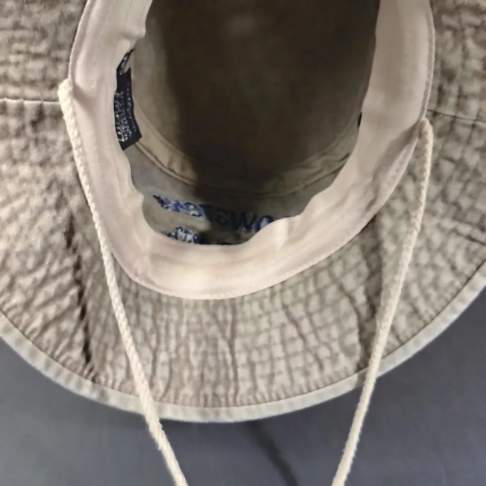 Yellowstone Bucket Hat Khaki Cotton Acid Wash Boonie Safari Small Medium Lucky 7
